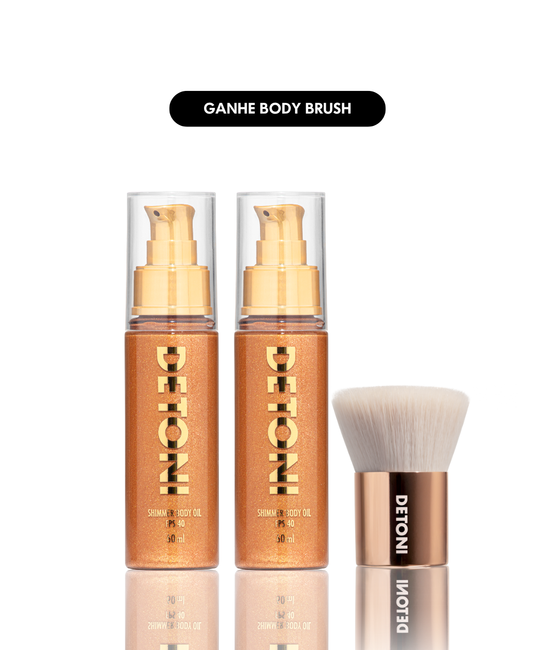 COMBO 2 SHIMMER BODY OIL | GANHE BODY BRUSH